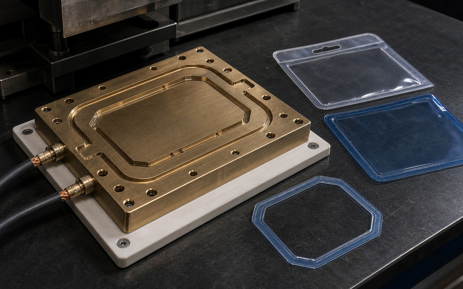 RF welding die and PVC PET cutting detail