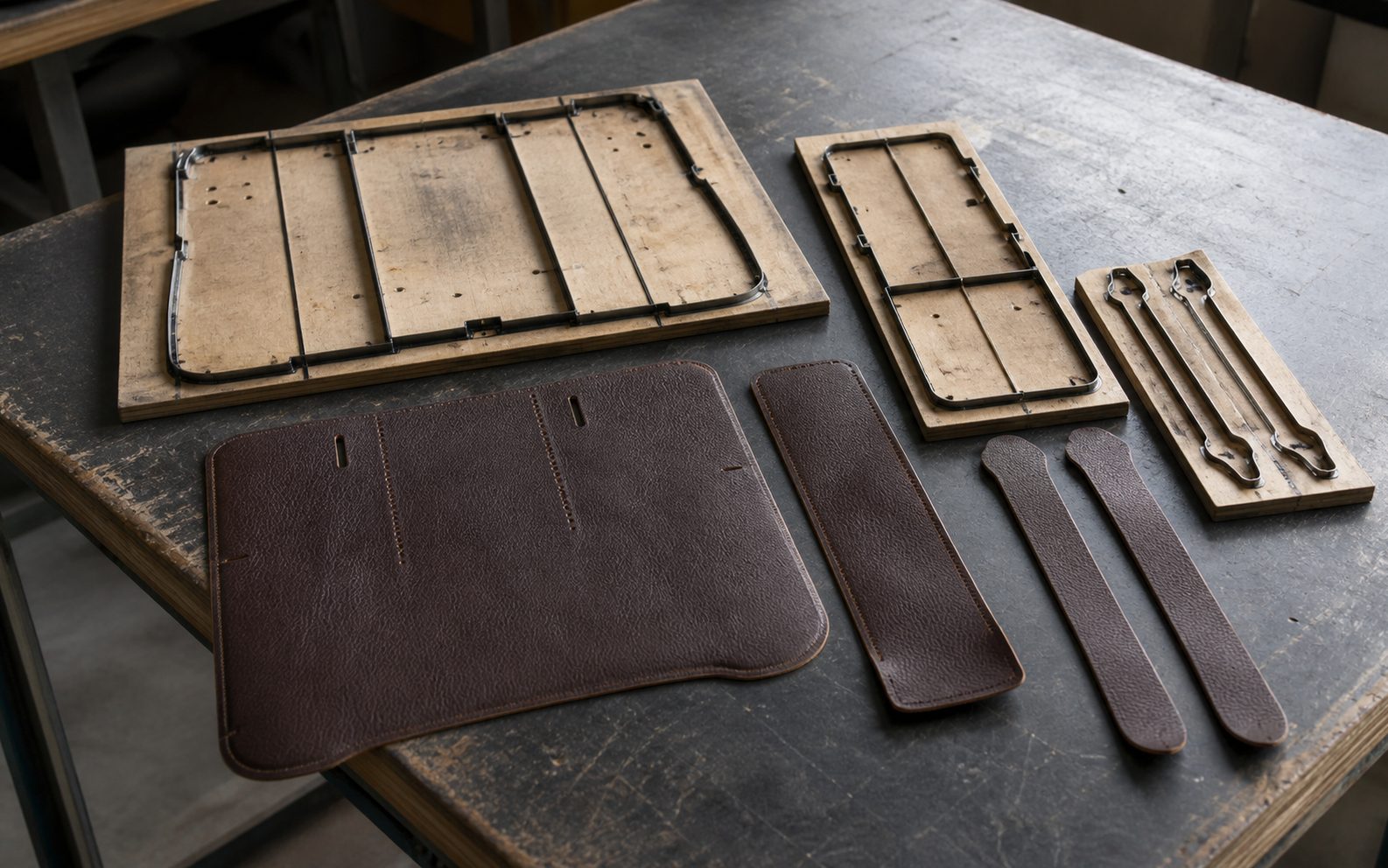 Steel cutting dies for bag, belt, strap and assorted leather-goods components